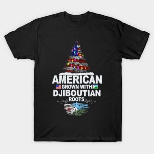 Christmas Tree  American Grown With Djiboutian Roots - Gift for Djiboutian From Djibouti T-Shirt